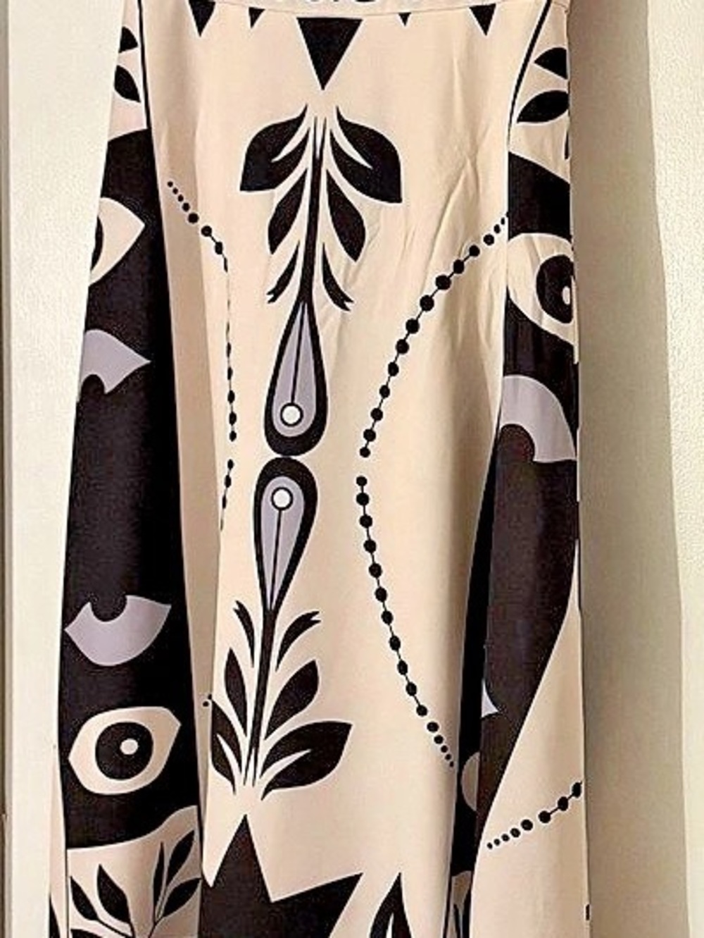 Floral Maxi Dress in Black & Cream Like New